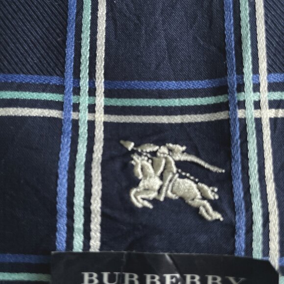 Vintage Burberry Cotton Scarf– NWT – Embroidered Logo - Picture 3 of 8